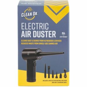 Allsop Air Duster,Electric,USBCharge,LED,3Speeds,5Settings,Black