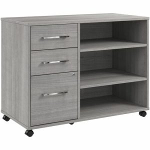 Bush Business Furniture  Storage Cabinet,Mobile,39.68"x19.6"x29.96",Platinum Gray