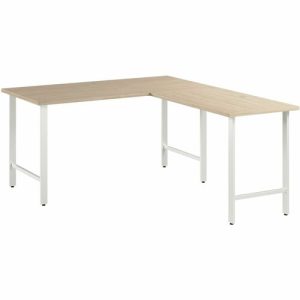 Bush Business Furniture  Computer Desk,L-Shaped,71.33"x59.44"x29.37"x30",Natural Elm