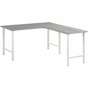 Bush Business Furniture  Computer Desk,L-Shaped,71.33"x59.44"x29.37"x30",Platinum GY