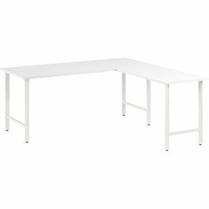 Bush Business Furniture  Computer Desk,L-Shaped,71"x71.33"x29.37"x30",Pure White