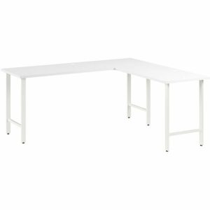 Bush Business Furniture  Computer Desk,L-Shaped,71"x65.33"x23.34"x30",Pure White