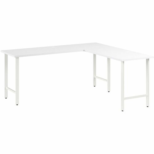 Bush Business Furniture Computer Desk,L-Shaped,71"x65.33"x23.34"x30",Pure White