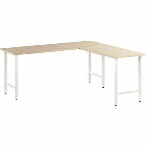 Bush Business Furniture  Computer Desk,L-Shaped,71"x65.33"x23.34"x30",Natural Elm