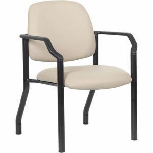Boss Office Products  Guest Chair,w/Arms,Mid-Back,Vinyl,25"x22"x32-1/2",BG