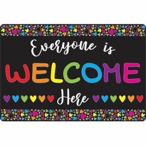 Ashley Productions, Inc. Mat,Everyone is Welcome Here,Hearts,23-1/2"x15-1/2",MI