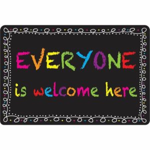 Ashley Productions, Inc. Mat,Everyone is Welcome Here,Chalk Loops,23-1/2"x15-1/2",MI