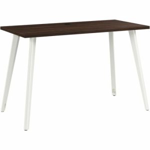 Bush Business Furniture  Desk,Metal Legs,1" Thick Top,48"x23"x30",Black Walnut