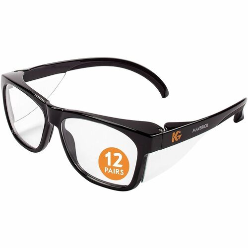 Ansell Healthcare Products Glasses,Safety,UV Protection,Anti-Fog,Black Frame/Clear