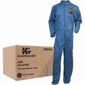 Ansell Healthcare Products  Coveralls,ZipperFront,Elastic Back/Wrist/Ankle,XL,24/CT,WE