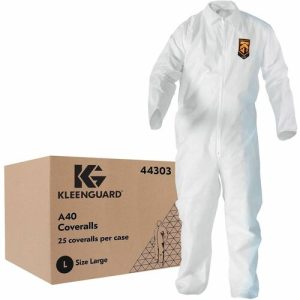 Ansell Healthcare Products  Coveralls,ZipperFront,f/Liquid/ParticleProtection,L,25/CT,WE