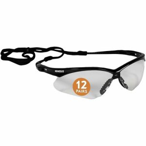 Ansell Healthcare Products  Glasses,Safety,UV Protection,Black Frame/Clear Lens