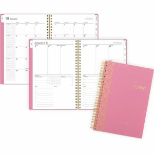 AT-A-GLANCE Planner,Wkly/Mthly,12Mths,Jan-Dec,5-1/2"x8-1/2"Pg,Pink