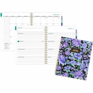 AT-A-GLANCE Planner,Badge,Wkly/Mthly,13Mths,Jan-Jan,8-1/2"x11",Floral