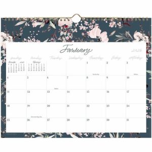 AT-A-GLANCE Wall Calendar,Mthly,12Mths,Jan-Dec,15"x12",Calista Floral