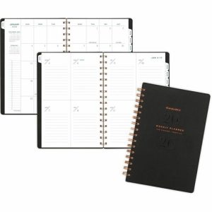 AT-A-GLANCE  Planner,Weekly/Monthly,13-Month,Jan-Jan,5-1/2"x8-1/2",Black