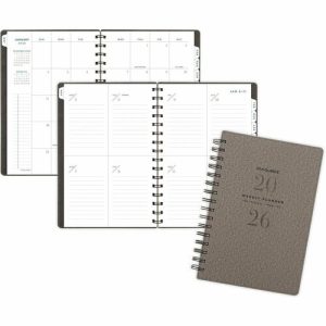 AT-A-GLANCE  Planner,Weekly/Monthly,13-Month,Jan-Jan,5-1/2"x8-1/2",Gray