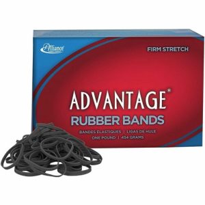 Alliance Rubber Company Rubber Bands,Mid-Range,Reusable,Size #30,1lb,2"x1/8",Black