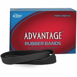 Alliance Rubber Company Rubber Bands,Mid-Range,Reusable,Size #107,1lb,7"x5/8",Black