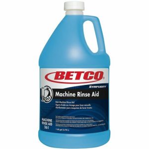 Betco Corporation  Rinse Aid,f/Dishwashers,Low&High Temp,Concentrated,4Gal,Blue