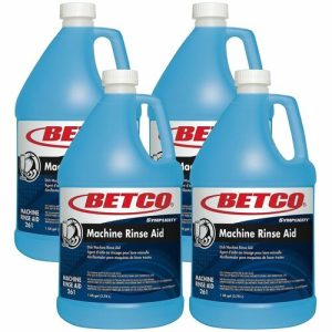 Betco Corporation  Rinse Aid,f/Dishwashers,Low&High Temp,Concen.,4Gal,4/CT,Blue