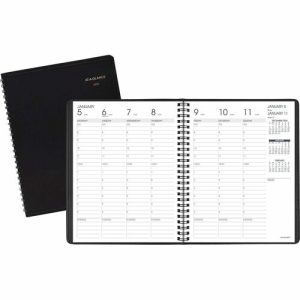 AT-A-GLANCE  Weekly Appt Book, 13 Mths Jan-Jan, 6-7/8"x8-3/4", Black