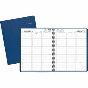 AT-A-GLANCE  Weekly Appointment Book, Jan-Dec, 8-1/4"x10-7/8", Blue
