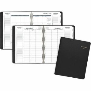AT-A-GLANCE  Appointment Book,Weekly/Monthly,Jan-Dec,8-1/4"x10-7/8",Black