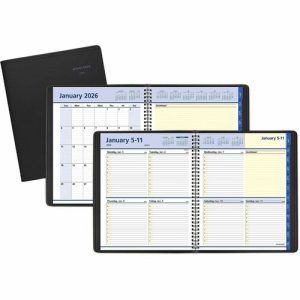AT-A-GLANCE  Weekly/Monthly Planner,12Mths Jan-Dec,8"x9-7/8",BK