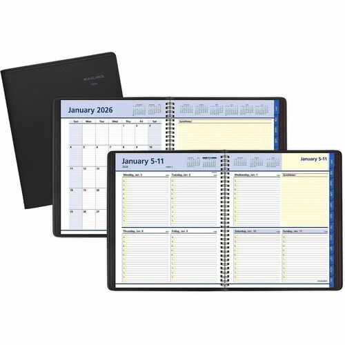 AT-A-GLANCE Weekly/Monthly Planner,12Mths Jan-Dec,8"x9-7/8",BK