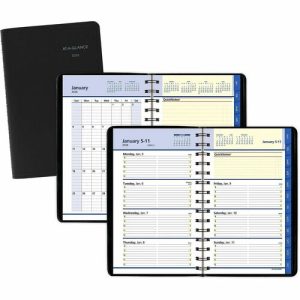 AT-A-GLANCE  Weekly/Monthly Planner, 12 Mths Jan-Dec, 4-7/8"x8", BK