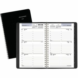 AT-A-GLANCE  Weekly Appt Book, 12 Months Jan-Dec, 5"x8", Black