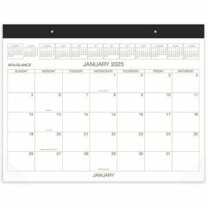 AT-A-GLANCE  Two-Color Desk Pad, Jan-Dec, 1PPM, 22"x17", Multi