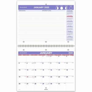 AT-A-GLANCE  Mthly Desk/Wall Calendar,12 Mth Jan-Dec,3HP,11"x8-1/2",BE/WE