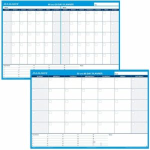 AT-A-GLANCE  Undated Wall Calendar,2-Sided,Erasable,30/60 Day,48"x32",BE
