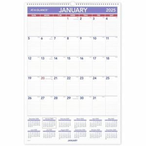 AT-A-GLANCE  Write-On Wall Calendar,Jan-Dec,Marker,15-1/2"x22-3/4",BE/WE