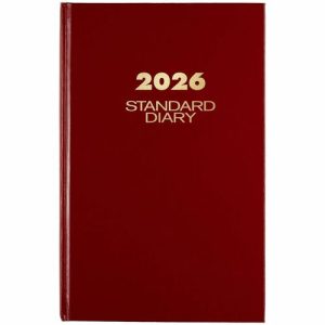 AT-A-GLANCE  Daily Business Diary,Jan-Dec,1PPD,7-11/16"x12-1/8"Pg Sz,Red