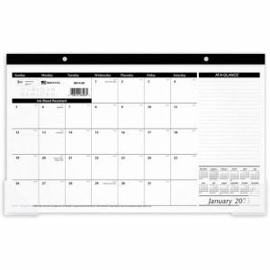 AT-A-GLANCE  Compact Desk Pad,Headband,Jan-Dec,1MPP,17-3/4"x10-7/8"
