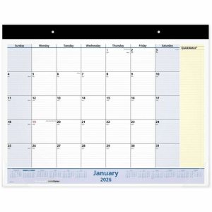 AT-A-GLANCE  Desk/Wall Pad,13 Months Jan-Jan, 1MPP, 22"x17", BK Headband