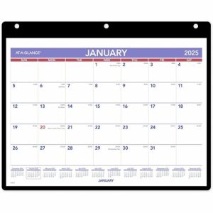 AT-A-GLANCE  Monthly Desk/Wall Calendar,English,Jan-Dec,1PPM,11"x8-1/4"