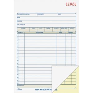 Adams Sales Order Book, 2-Part, 50 Sets, 5-9/16"x8-7/16"
