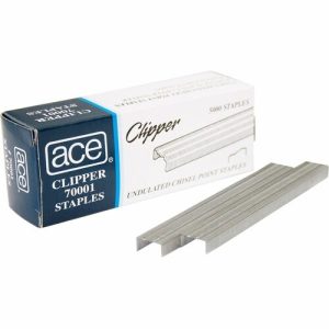 Ace Office Products Staples, Undulated, For 07020 Clipper Plier, 5000/BX