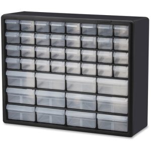 Akro-Mils  Storage Cabinet,44 Drawers,20"x6-3/8"x15-13/16",BK/GY