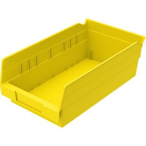 Akro-Mils  Shelf Bin,Grease/Oil Resistant,6-5/8"x11-5/8"x4",Yellow