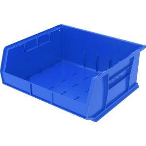 Akro-Mils  Bins, Unbreakable/Waterproof, 16"x14-1/2"x7", Blue