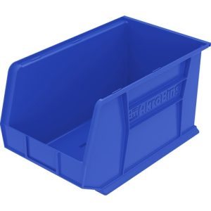 Akro-Mils  Bins, Unbreakable/Waterproof, 8-1/4"x18"x9", Blue