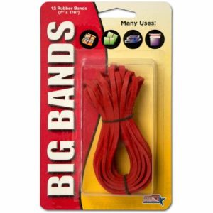 Alliance Rubber Company Big Rubber Bands, 117B, 7"x1/8", 12/PK, Red