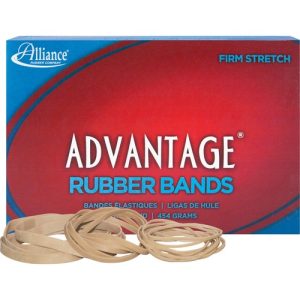 Alliance Rubber Company Rubber Bands, No 54, 1lb., Assorted Sizes, Natural