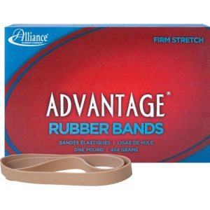 Alliance Rubber Company Rubber Bands, Size 107, 1 lb., 7"x5/8", Approx. 40/BX