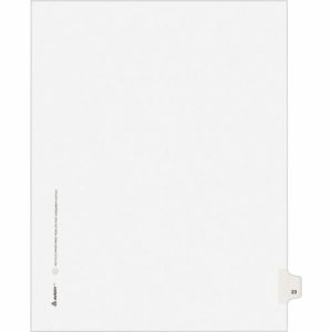 Avery  Index Divider, "23", Side Tab, 8-1/2"x11", 25/PK, White